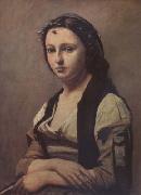 Jean Baptiste Camille  Corot La femme a la perle (mk11) USA oil painting artist